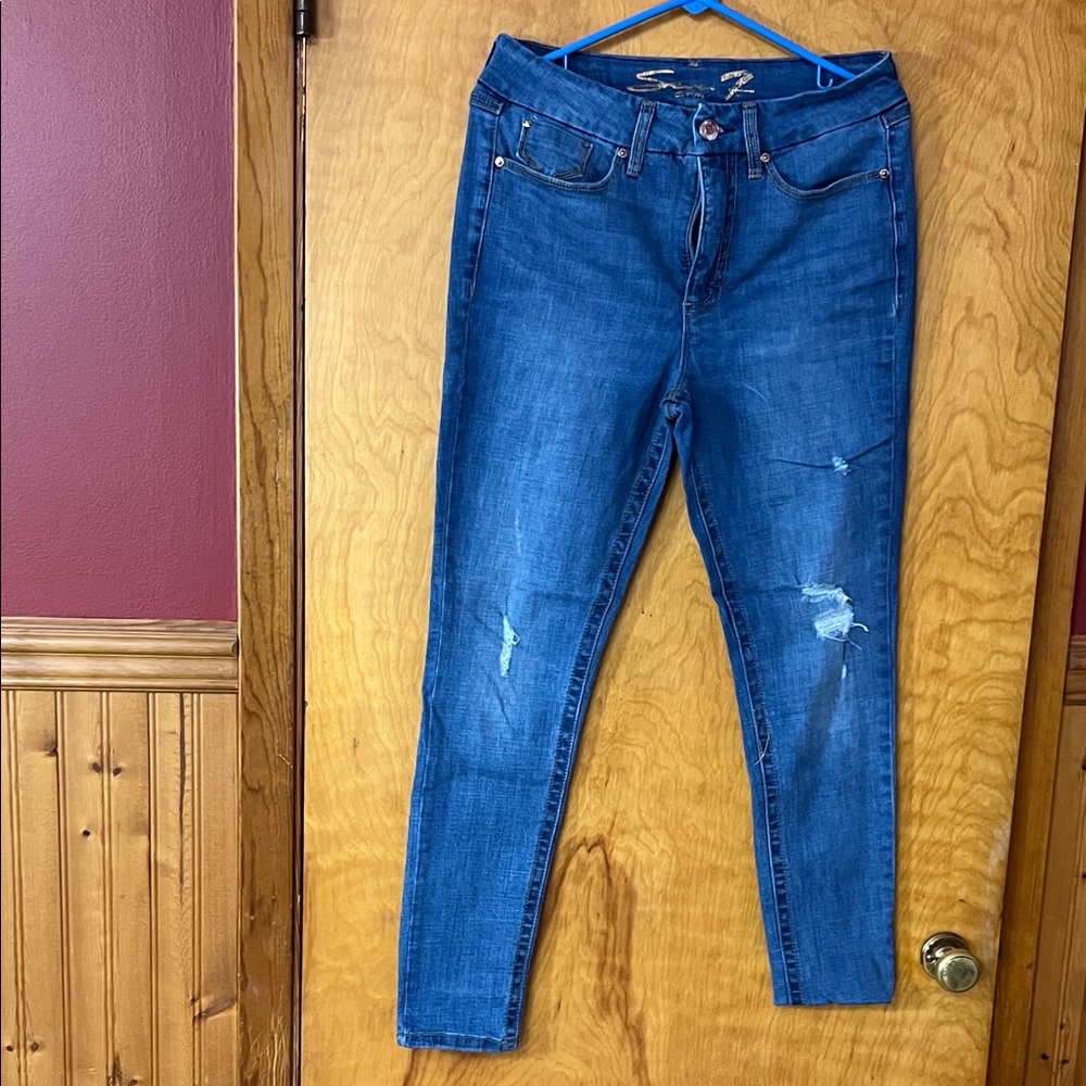 Seven7 Women's Blue Skinny Jeans